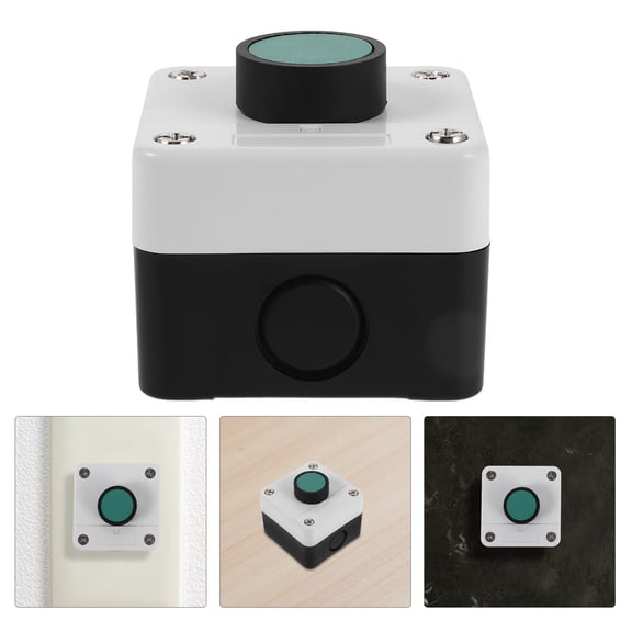 ELAYARD 2-Pack Elevator Start Stop Control Box, Mushroom Push Button with Weatherproof Safety Cover for Lift Use