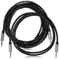thumbnail image 1 of ELAYARD 2Pcs Stereo Jack Cables 3.5mm Auxiliary Cable for Guitar Car and Audio Devices Black, 1 of 8