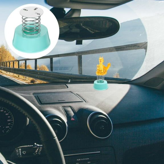 ELAYARD Car Dashboard Decorations Diy Accessories Shaking Head Doll Sky-Blue Plastic 2Pcs