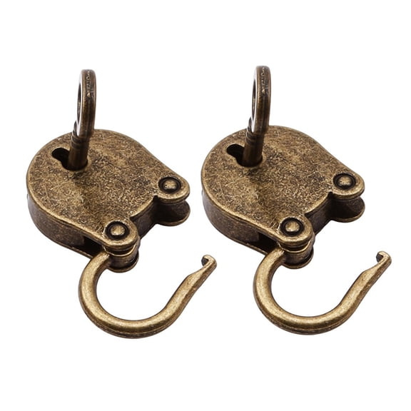 ELAYARD Vintage Zinc Alloy Jewelry Box Latches, Green, Stylish Padlock, 2Pcs