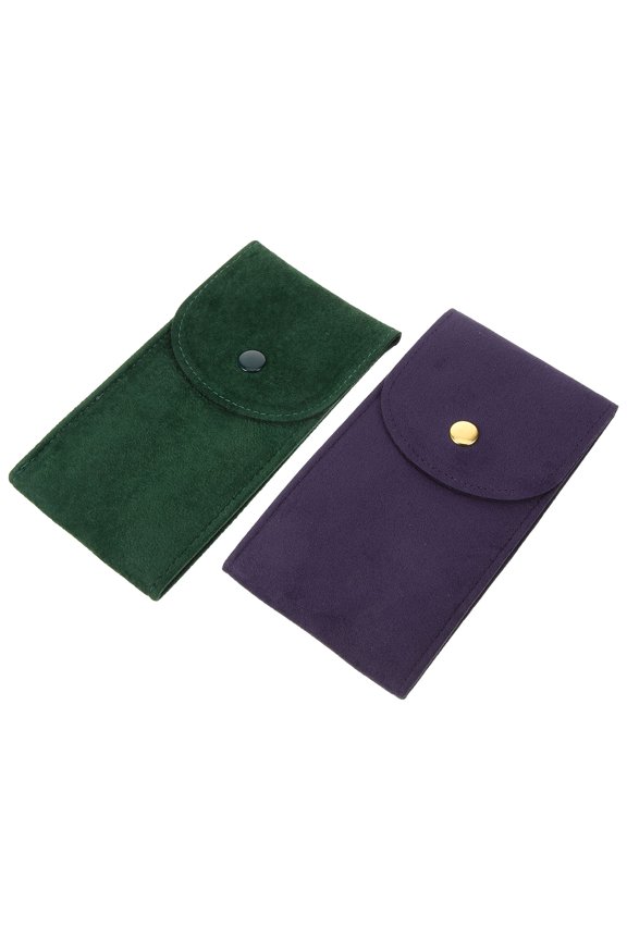 2Pcs Portable Watch Storage Case Small Organizer Bag Travel Use Assorted Colors