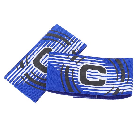 ELAYARD Soccer Captain's Arm Signs Blue Polyester Non-Slip Design for Decor 2Pcs