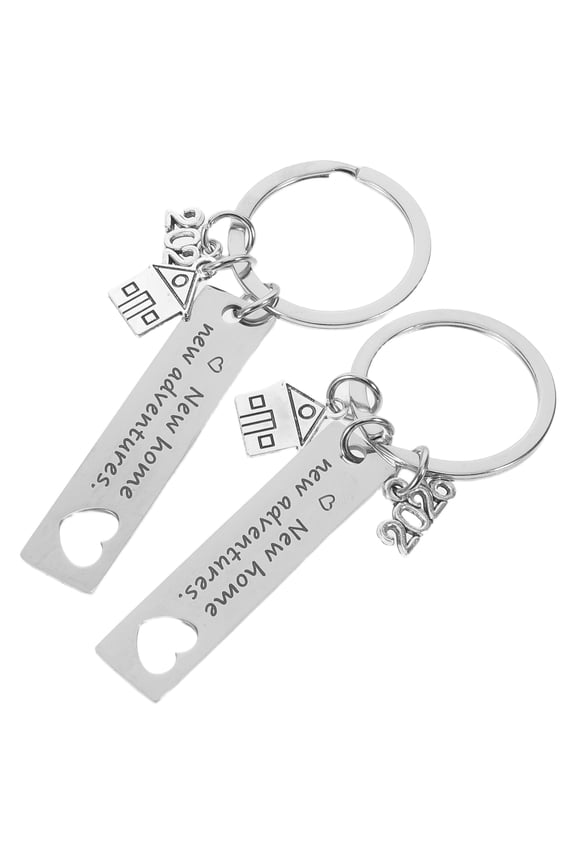 2-Pack Plated Metal Keychain Pendants for New Homeowners, Housewarming and Home Decoration 2026
