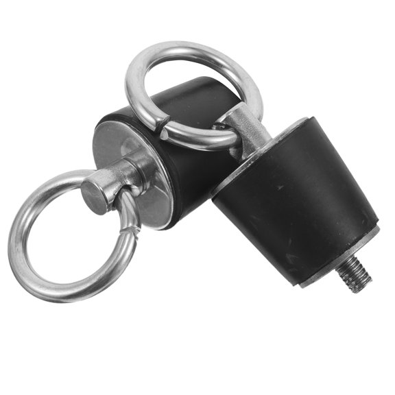 ELAYARD Kayak Drain Plug, 304 Stainless Steel, Black, Tapered Rubber Stopper, Easy Install, Marine Use, 2Pcs