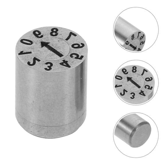 ELAYARD 2-Piece Steel Number Stamp Set with Seamless Connection for Fast and Accurate Office Numbering Tasks