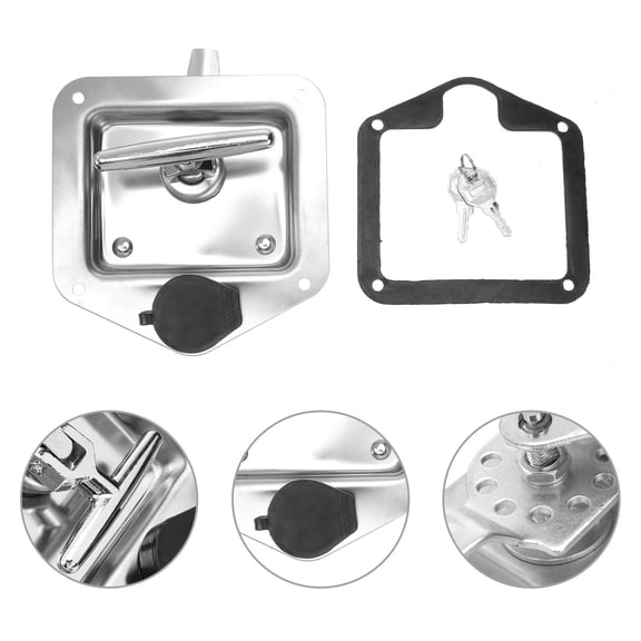 ELAYARD 2-Pack Plated T-Shaped Toolbox Locks with Water Resistant Handles for Truck Toolboxes
