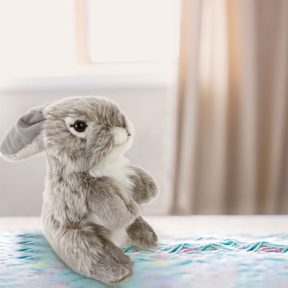 Grey Rabbit Doll ELAYARD Grey Plush Rabbit Doll for Kids Playing Made with PP Cotton ...