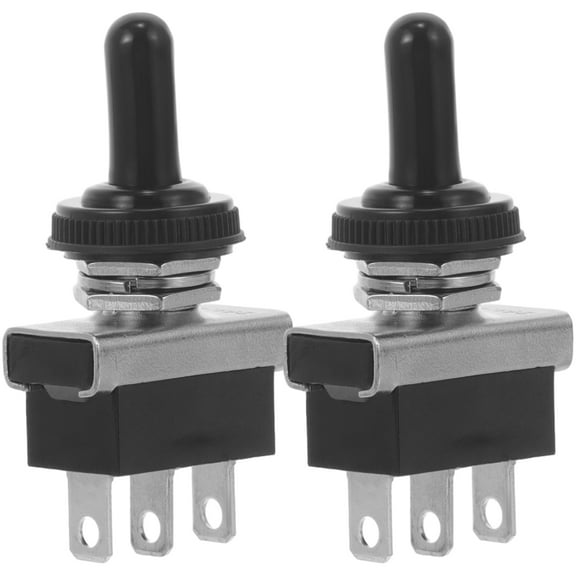 ELAYARD 2Pcs Black Toggle Switch 12V for Car Marine Boat Professional Heavy Duty Electrical Use