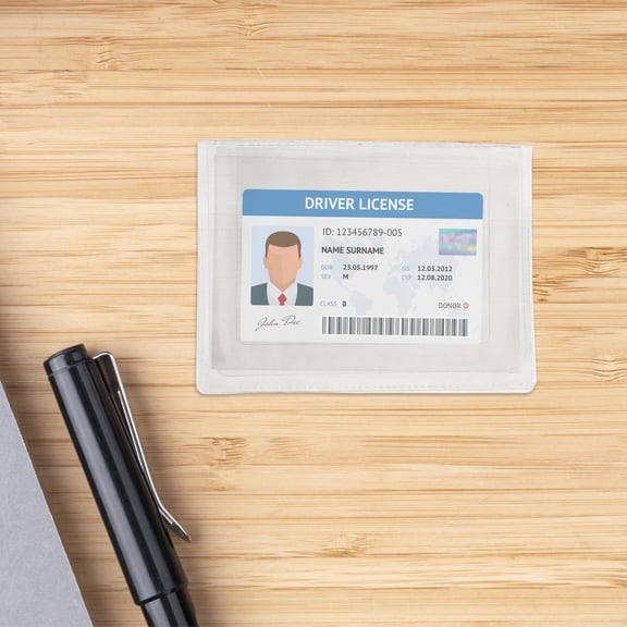 ELAYARD 2Pcs Transparent Driving License Storage Sleeve Lightweight PVC Card Holder