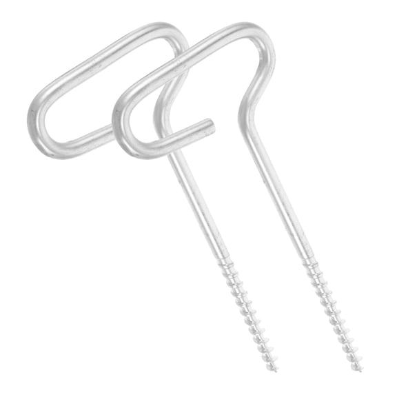 ELAYARD 2Pcs Universal Ice Anchor Tool Kit Durable Metal Spiral Tent Pegs for Ice Fishing and Camping