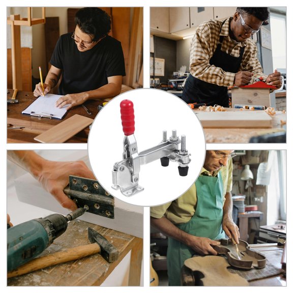 ELAYARD 2Pcs Vertical Toggle Welding Clamps with Quick Release Mechanism for Woodworking and Metalwork