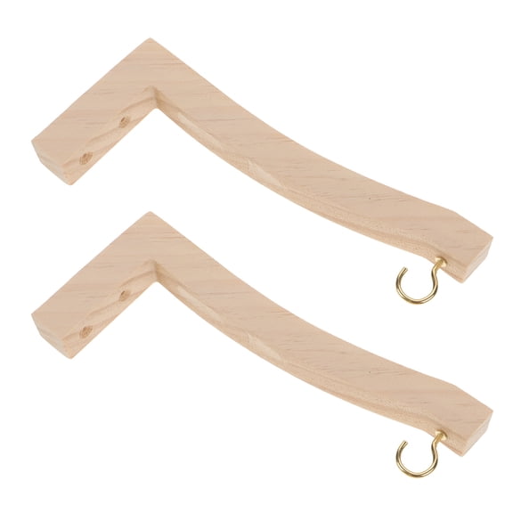 ELAYARD 2Pcs Planter Indoor Wall Hooks Light Yellow Wood for Hanging Plants