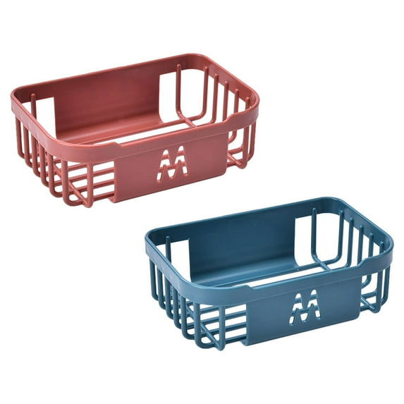 ELAYARD 2Pcs Wall Mounted Tissue Storage Basket for Bathroom with ABS Material
