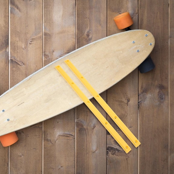 ELAYARD 2-Pack Yellow Skateboard Rail Plastic Rib Bones for Everyday Use and Wear Resistance