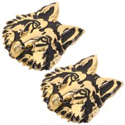 ELAYARD 2-Pack Weatherproof Golden Metal Car Emblem Stickers for Auto Vehicles, and Stylish Accessories