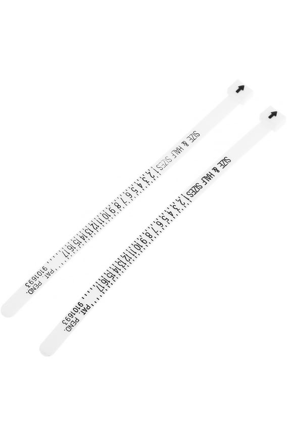 2Pcs White Ring Gauge Sizer Plastic Adjustable Measuring Tool for Personal Use