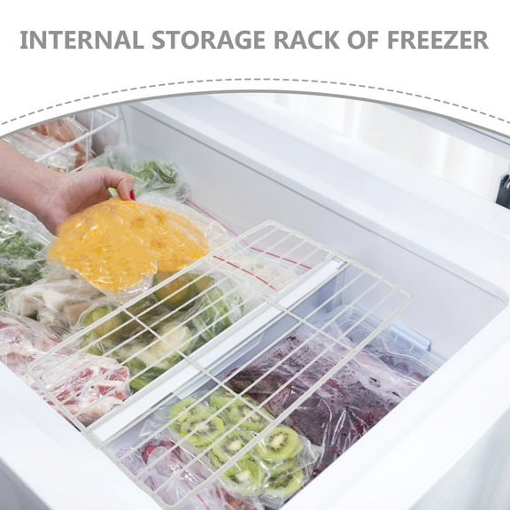 ELAYARD 2-Pack White Wire Shelf Dividers for Freezer and Kitchen, Material, Easy to Clean, Efficient Storage Organizer