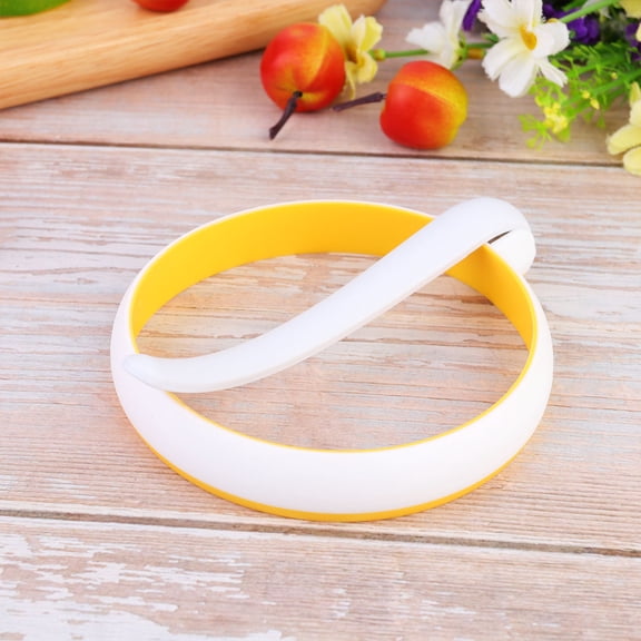 ELAYARD 2-Pack White Silicone Pancake Molds with Easy-Grip Handles, Nonstick Breakfast Cooking for