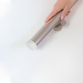 ELAYARD White Stainless Steel Stair Railing End Caps, Protective Covers, 2 Pieces for Handrail Finishing