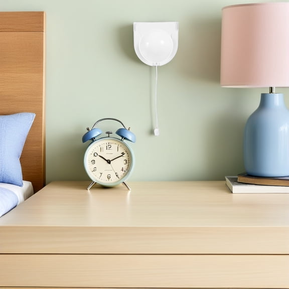 ELAYARD 2-Pack Pull Chain Light Socket Portable Battery Powered LED Night Light for Bedroom and Closet