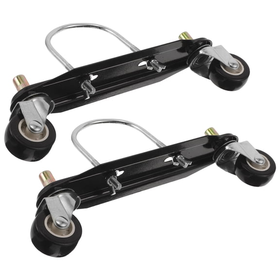 ELAYARD 2Pcs Workbench Casters Kit for Electric Heater with Heavy Duty Black Universal Wheel Bracket