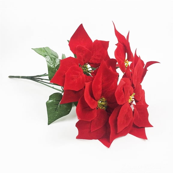 ELAYARD 2Pcs Red Simulation Flower Decoration for Living Room Window and Coffee Table