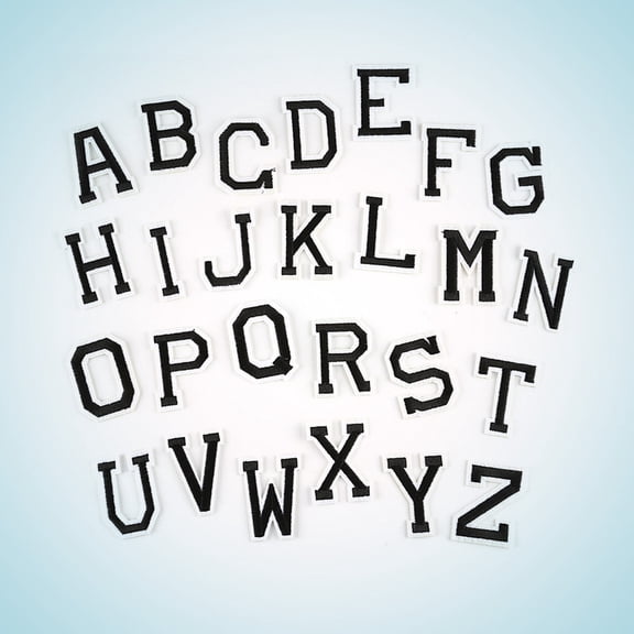 ELAYARD DIY Back Glue Patches 26 Alphabet Stickers for Clothes Home Use