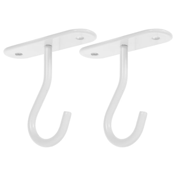 ELAYARD 2Sets Metal Ceiling Hooks for Home Use Hanging Plant Pots and Light Fixtures White