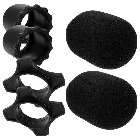 ELAYARD 2-Pack Portable Microphone Sponge Covers Windshield for Interviews, Live Streaming, and Outdoor Recording