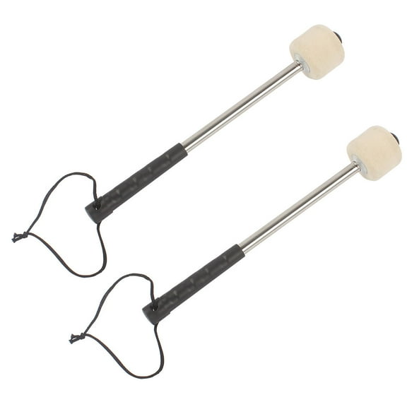 ELAYARD 2-Pack Bass Drum Mallets with Wool Fabric - Musical Instrument Accessories for Drummers