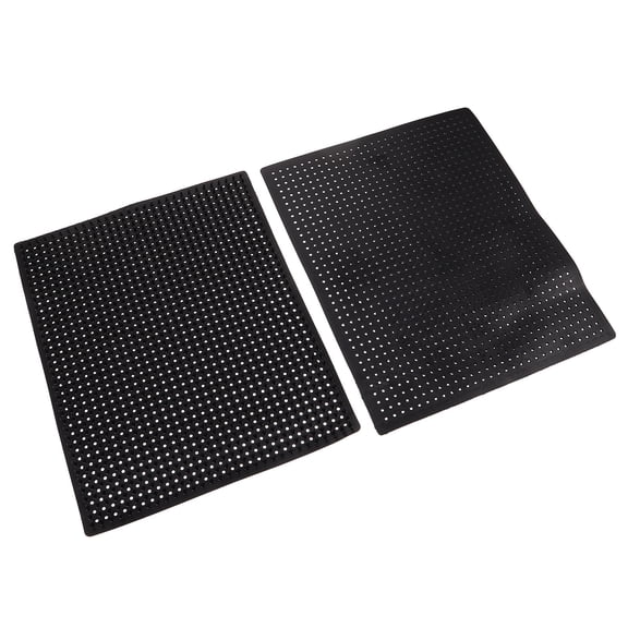 ELAYARD 2pcs Black Rubber Livestock Scratcher Pad for Bovine and Goat Farm Use