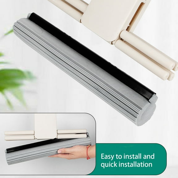 ELAYARD 2Pcs Household Sponge Mop Replacement Grey Easy Install for Floors and Walls