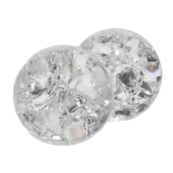ELAYARD 2pcs Crystal Bubble Glass Decorative Ball for Indoor Tabletop Fountain