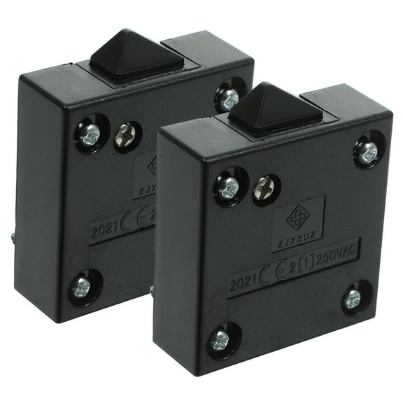 ELAYARD 2Pcs Touch Activated Wardrobe and Cabinet Light Switches for Electronic Products in Black