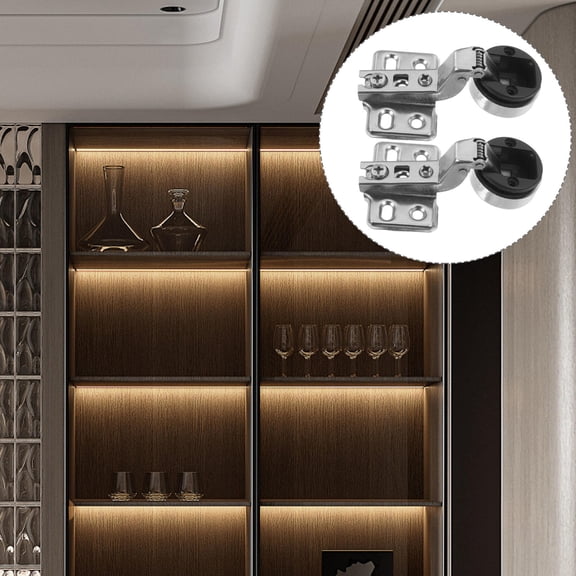 ELAYARD Frameless Soft Close Hinges Quiet Operation Stainless Steel for Daily Use 2Pcs