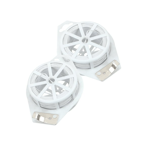 ELAYARD 2-Pack Garden Plastic Binding Wire, White Plant Tie Wire for Flowers and Vines, 100 Meters Garden Ties