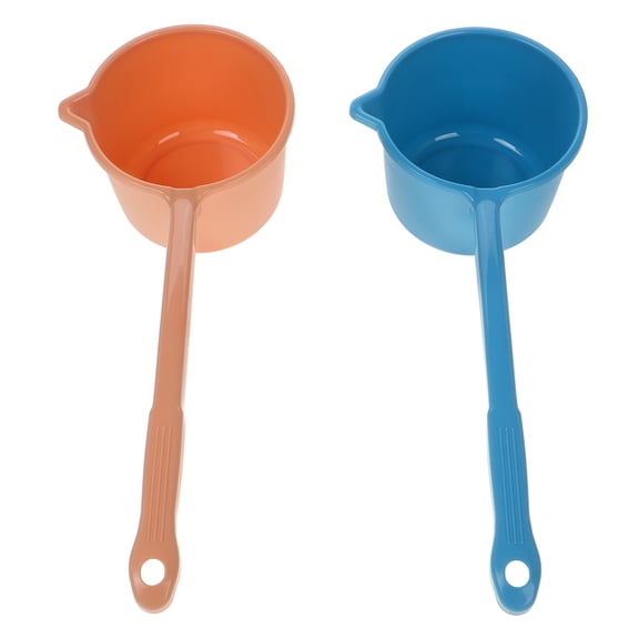 ELAYARD 2Pcs Household Water Ladle Plastic Scoop with Pour Spout for Bath Laundry and Kitchen