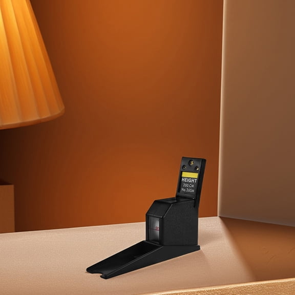 ELAYARD height measuring device 2M Black Retractable Wall-Mounted Ruler With Wall Plate 2 Pieces