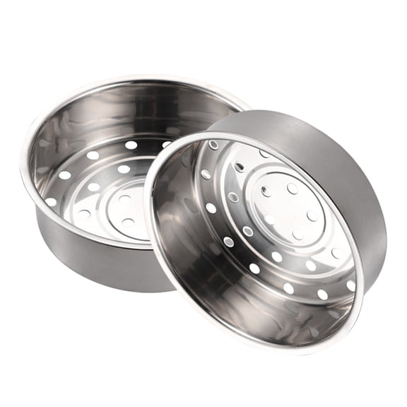 ELAYARD 2pcs Round Steamer Basket Stainless Steel Rack for Steaming Food in Households