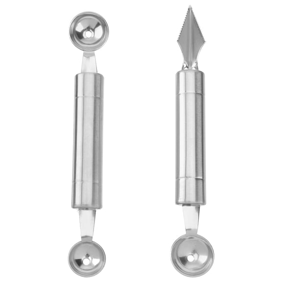 ELAYARD 2Pcs Stainless Steel Fruit Carving Tool with Ergonomic Handle for Melon and Watermelon