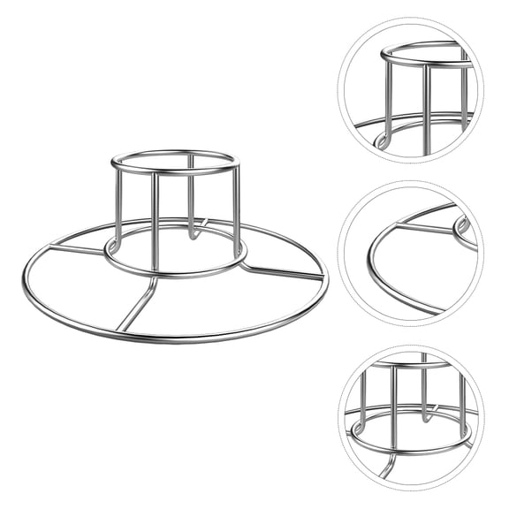 ELAYARD Plated Silver Stainless Steel Beer Stand for Storage Multipurpose and Easy Carry 2Pcs