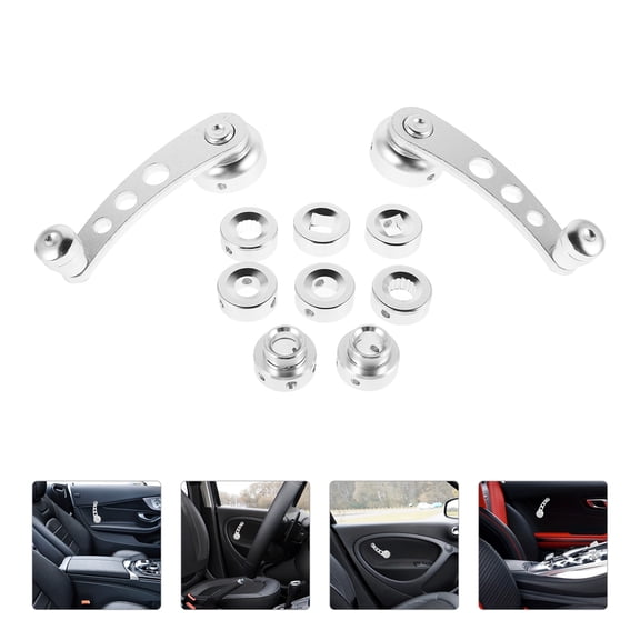 ELAYARD 2-Pack Universal Aluminum Alloy Car Window Crank Handle Replacement for Vehicle Window Regulator