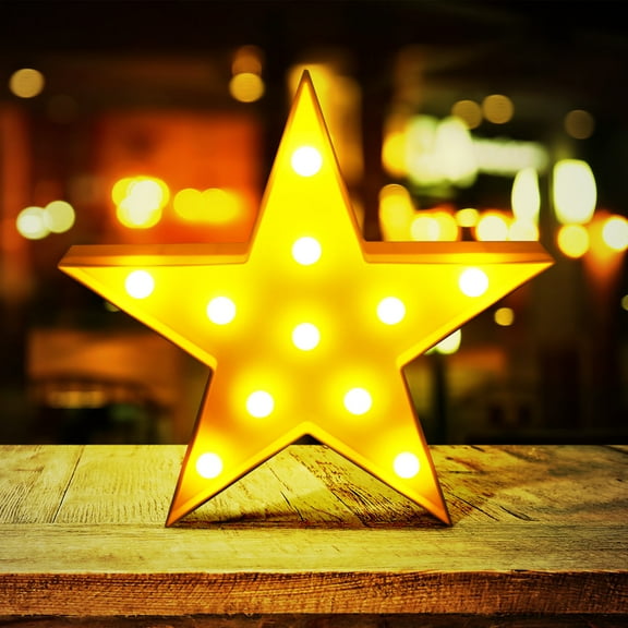 ELAYARD 3Pcs Portable Plastic LED Star Lights for Bedroom and Party Ambiance