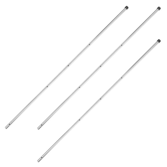ELAYARD 3 Sets Plated Foosball Table Rods Replacement with Anti- Caps Iron Poles for Soccer Table Game Accessories