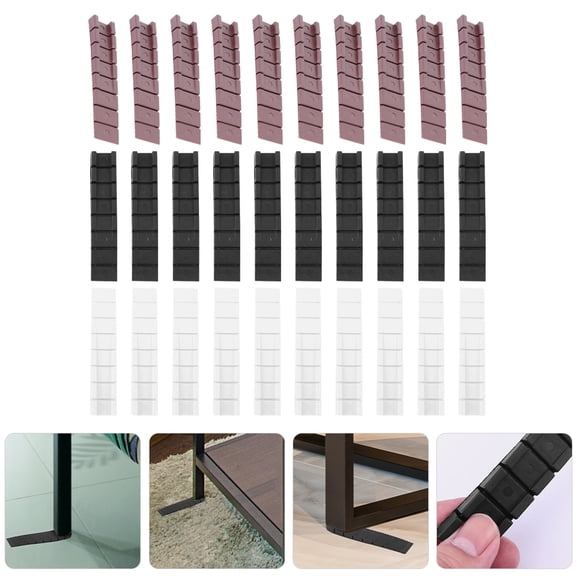 ELAYARD 30Pcs Plastic Furniture Leveling Shims Assorted Colors for Home Use Table and Cabinet Support