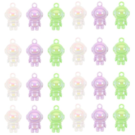 ELAYARD 30pcs Charms for Keychain Making Acrylic Assorted Color Adorable Decors for Beginners