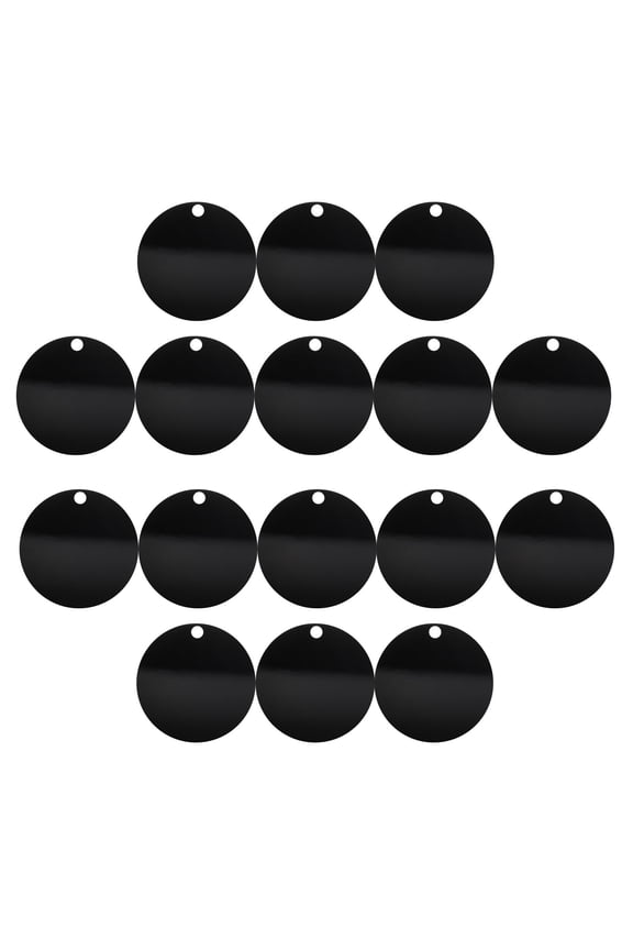 30Pcs Black Acrylic Circle Blanks Blank Rounds for DIY Keychain Accessories and Crafting
