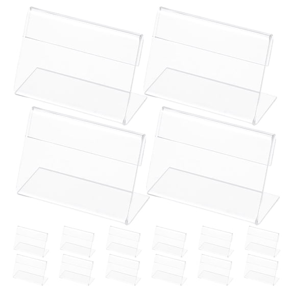 ELAYARD 30Pcs Clear Acrylic Desk Name Holder for Business Cards and Retail Price Tags