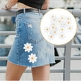 thumbnail image 1 of ELAYARD 30-Pack White Daisy Flower Iron-On Embroidered Applique Patches for Clothing, Jackets, Hats, and Craft Decoration, 1 of 4