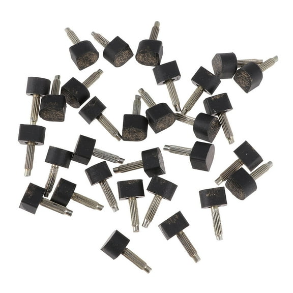 ELAYARD 30Pcs Black Spike Replacement Heel Tips Rubber for Noise Reduction and Safety